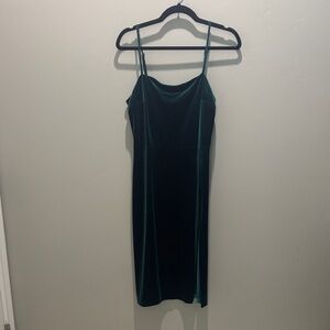EXPRESS Velvet Front Slit Sheath Dress